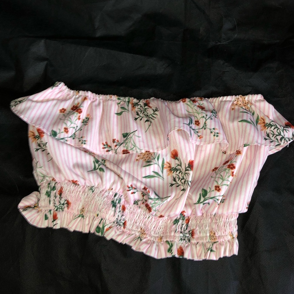 Forever 21 striped crop top